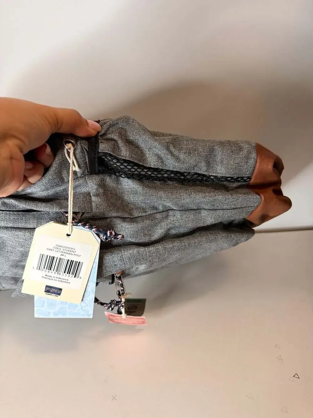 JanSport Cool Student Backpack Grey Letterman Poly